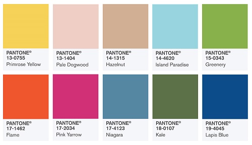 Les couleurs Pantone de 2017